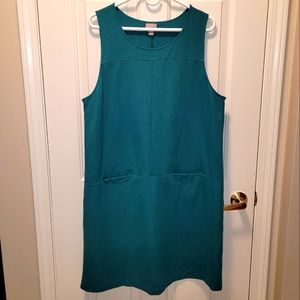 J. Jill Teal Knit Sleeveless Dress - XL